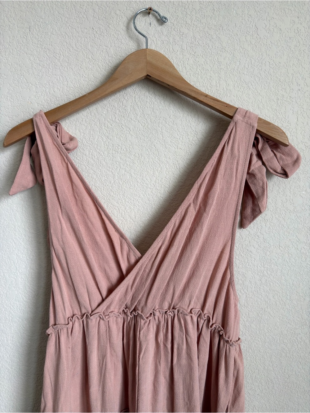 Billy J Linen Midi Dress Cottagecore Boho Wedding Guest Blush Pink NWT AU10 US6 - Picture 9 of 9